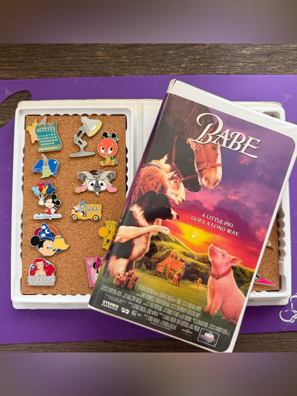 Babe VHS Pin Board – Handmade Disney Pin Display